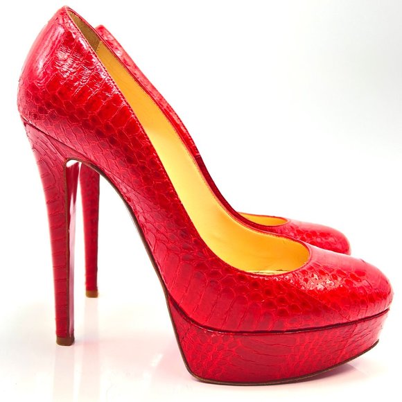 🌷❤️‍🔥SPRING SALE 🔥 FINAL PRICE🌷💥Christian Louboutin Bianca 140 Python 37